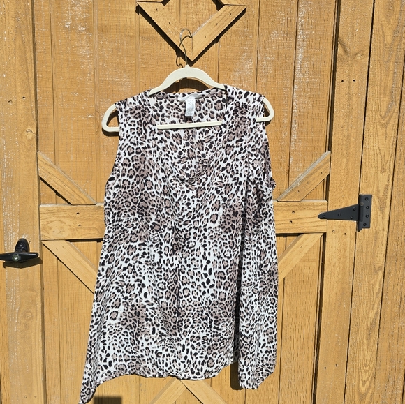Urban Rebel Tops - Urban Rebel Leopard Print Sleeveless Top 2X